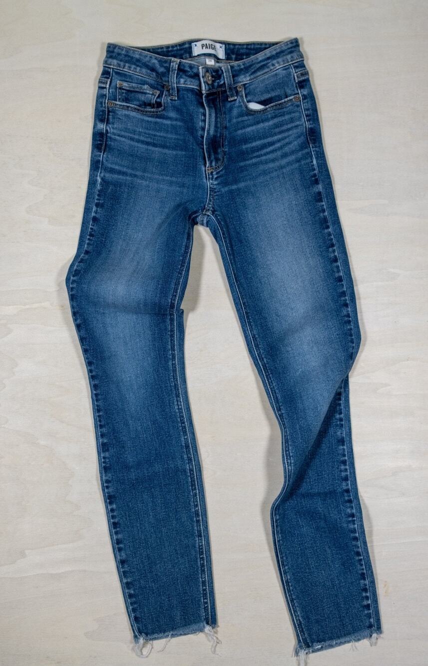 PAIGE Hoxton Ankle Jeans Women’s Size 24 High Rise Skinny Blue Stretch D